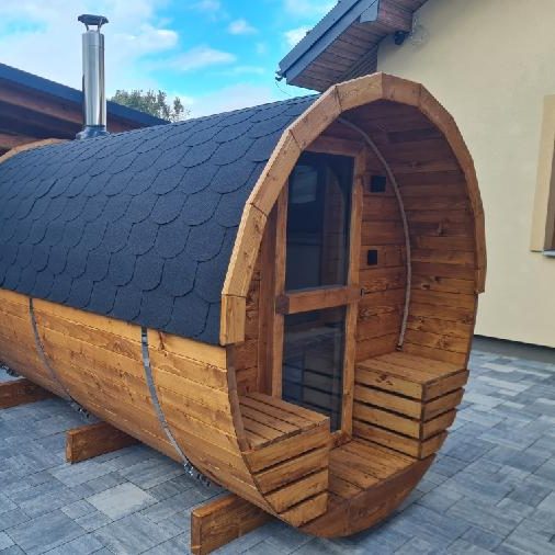 Sauna de barril de madeira para 2 a 6 pessoas